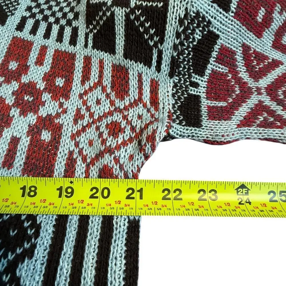 Xtreme Gear Vintage Geometric Patchwork Sweater M Korea 80s 90s Bold Knit